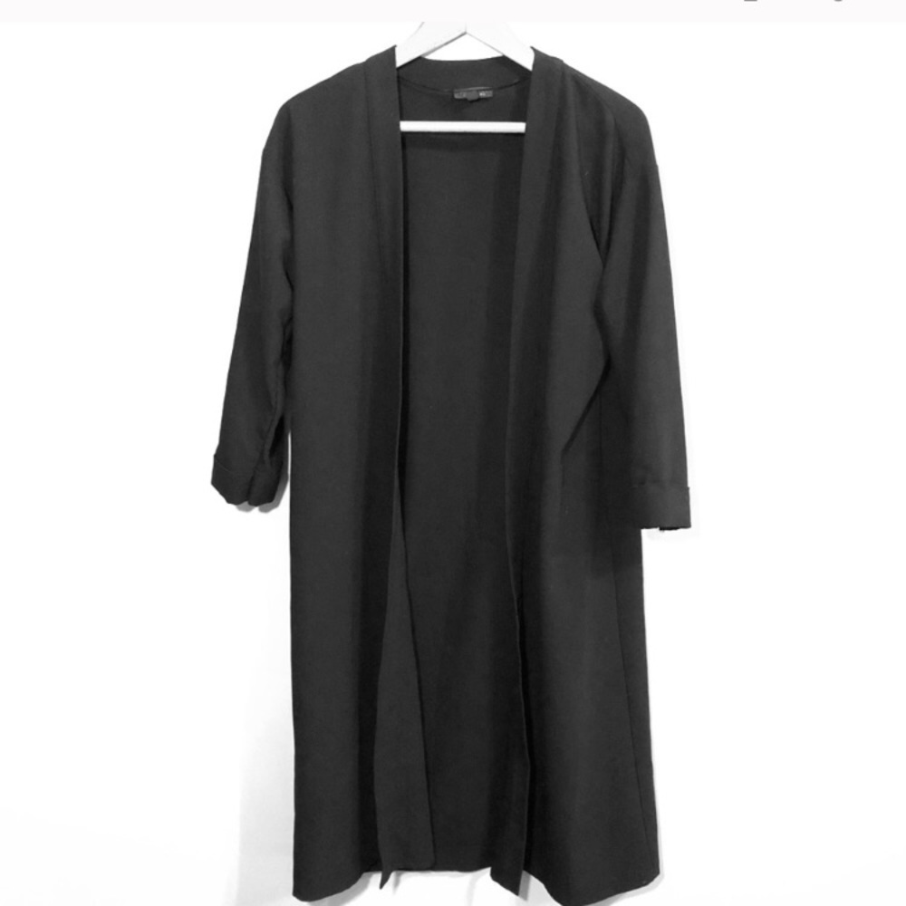 Topshop black open front jacket